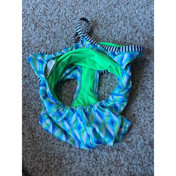 DOLFIN UGLY , UGLIES; Women’s swimsuit size 32. Green & Blue pattern - Picture 4 of 9